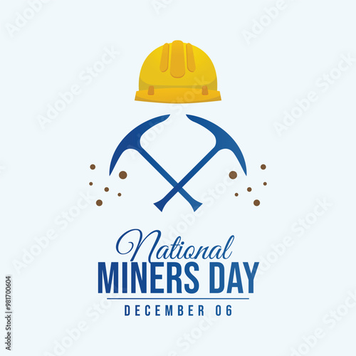 vector graphic of National Miners Day ideal for National Miners Day celebration.