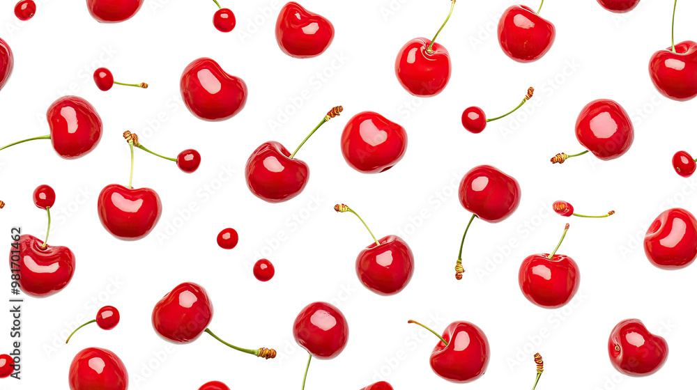 cherries on a white transparent background cherries on a white transparent background