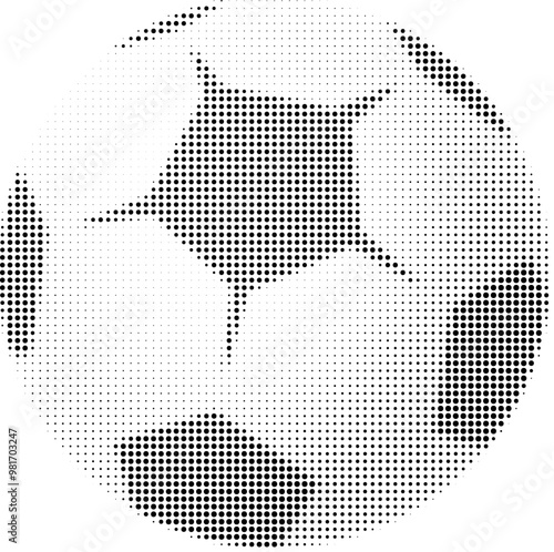 soccer halftone ball