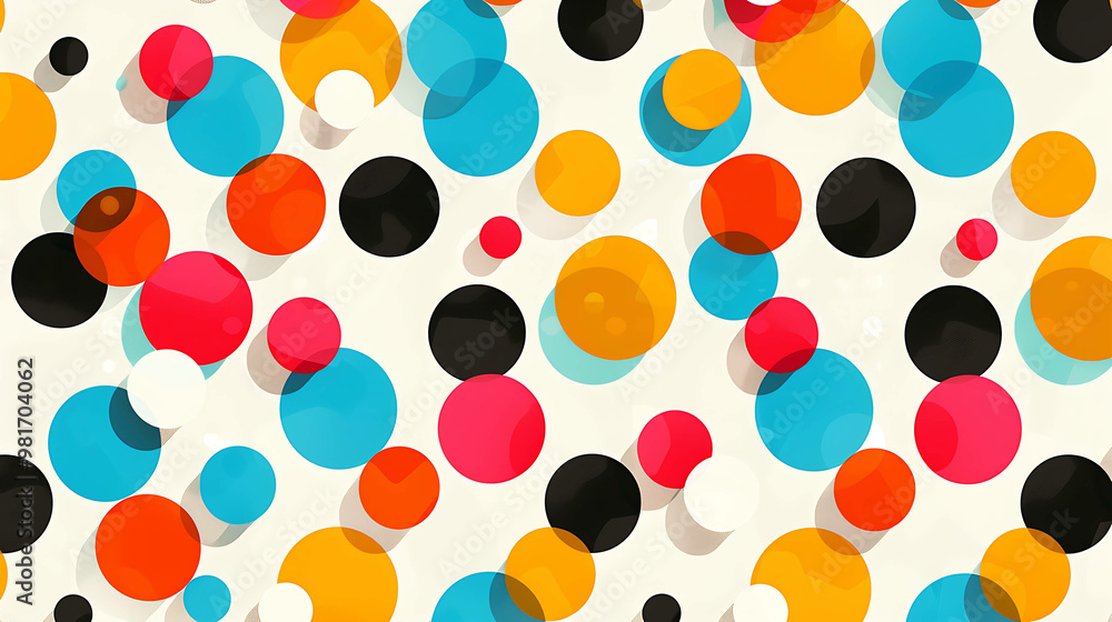 Abstract pattern of colorful circles on a white background. Abstract pattern of colorful circles on a white background.