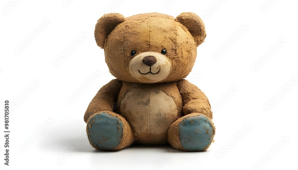 Obraz premium a teddy bear sitting on a white surface
