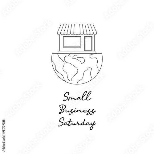 line art of Small Business Saturday good for Small Business Saturday celebrate. line art.