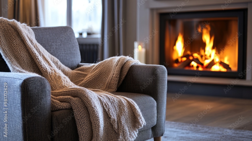 living room with a large fireplace generative ai living room with a large fireplace generative ai