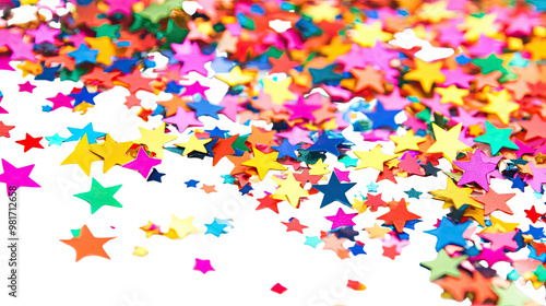 Heart confetti on a white transparent background