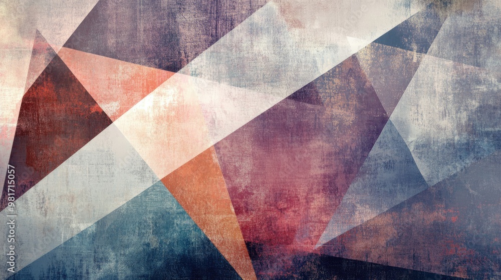 Fototapeta premium Abstract geometric texture with sharp angles and layered colors for artistic designs