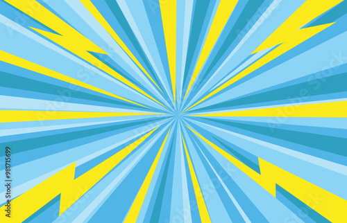 Wallpaper Mural Starburst abstract blue comic background Torontodigital.ca