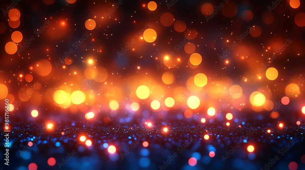 Fototapeta premium Vibrant bokeh lights create a mesmerizing atmosphere of color and depth, perfect for backgrounds and creative projects.