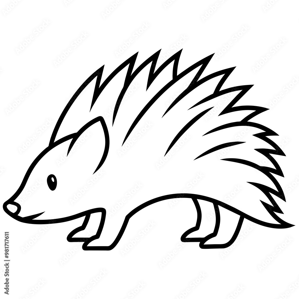illustration of hedgehog illustration of hedgehog