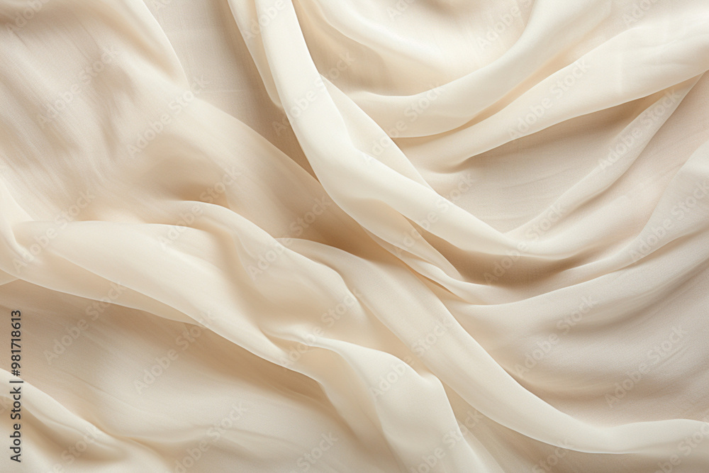 Chiffon veil gracefully falls over airy voile fabric, creating a sophisticated visual in this shot. Chiffon veil gracefully falls over airy voile fabric, creating a sophisticated visual in this shot.