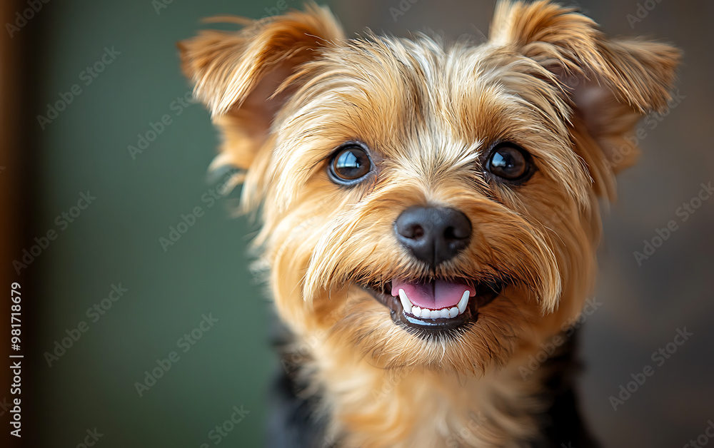 Joyful Yorkie: Adorable Terrier Portrait Banner Joyful Yorkie: Adorable Terrier Portrait Banner