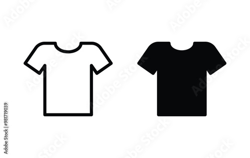 Clothes icon, t shirt sign vector