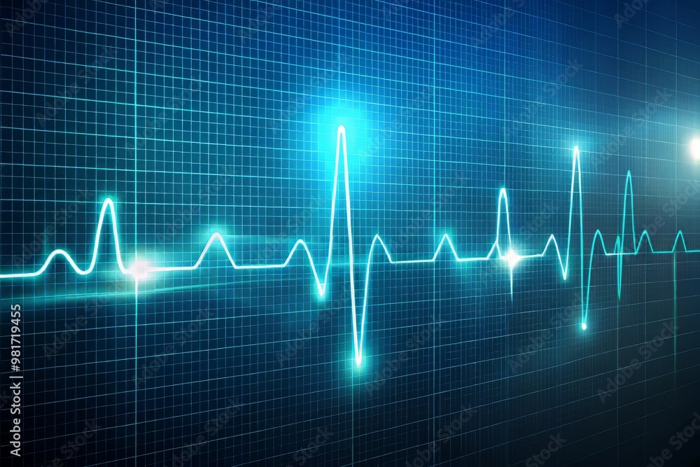 A detailed and accurate illustration of an ECG QRS complex, depicted from a unique perspective that emphasizes its three-dimensional structure, set against a clean and minimalist vector A detailed and accurate illustration of an ECG QRS complex, depicted from a unique perspective that emphasizes its three-dimensional structure, set against a clean and minimalist vector