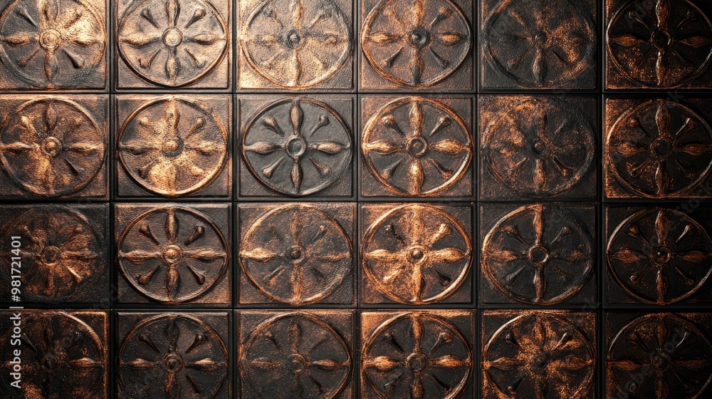 Ceramic tile texture with intricate patterns and a glossy finish Ceramic tile texture with intricate patterns and a glossy finish