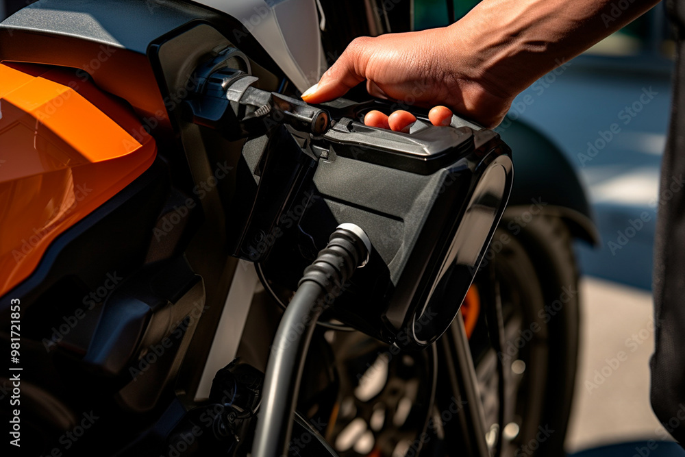 Advanced ion-lithium or lead battery-powered electric motorcycle, economical. Advanced ion-lithium or lead battery-powered electric motorcycle, economical.