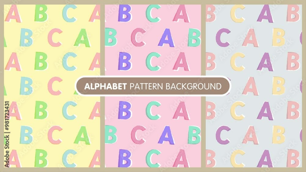 ABC pattern background set (6 seconds loop) ABC pattern background set (6 seconds loop)