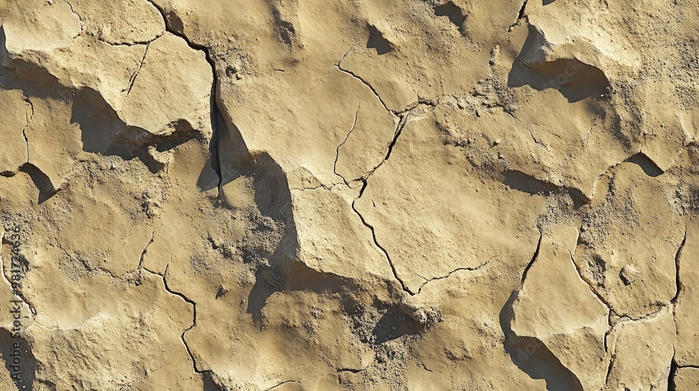 Cracked desert sand texture with deep fissures Cracked desert sand texture with deep fissures
