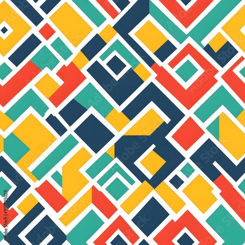Colorful zigzag chevron pattern seamless vector wallpaper for retro design