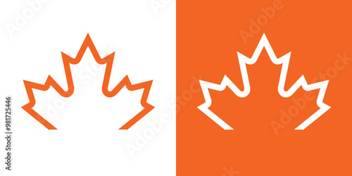 Maple Leaf Logo. Canada leaves Vector Icon. Symbol Illustration.	