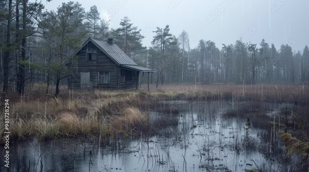 A rustic old wooden cabin surrounded by dense forest on a rainy day, with raindrops gently falling and a misty atmosphere.
Seamless looping 4k time-lapse virtual video animation Generated AI A rustic old wooden cabin surrounded by dense forest on a rainy day, with raindrops gently falling and a misty atmosphere.
Seamless looping 4k time-lapse virtual video animation Generated AI
