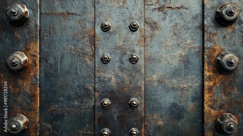 Industrial metal texture with rivets bolts and a rugged surface 