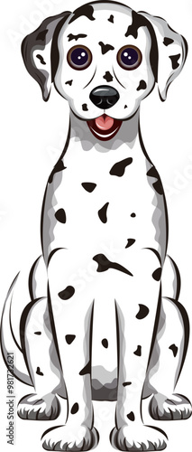 Dalmatian Illustration 犬｜ダルメシアン｜イラスト