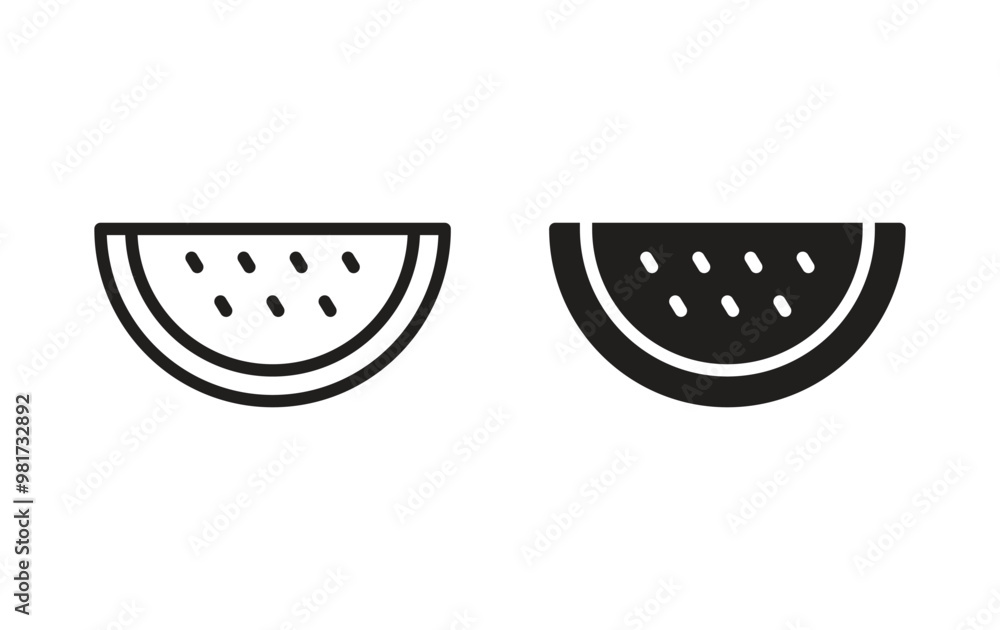 watermelon icon, watermelon sign vector watermelon icon, watermelon sign vector