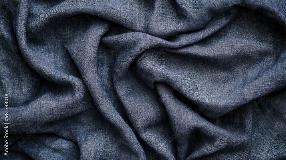 Slightly crumpled fabric texture with a casual, relaxed appearance. Slightly crumpled fabric texture with a casual, relaxed appearance.
