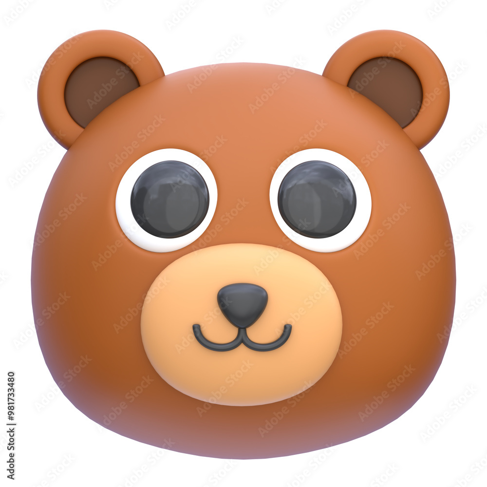 3d icon Bear, 3d illustration, 3d element, 3d rendering. 3d icon Bear, 3d illustration, 3d element, 3d rendering.