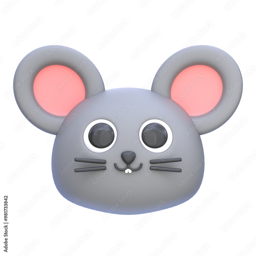 Fototapeta premium 3d icon Mouse, 3d illustration, 3d element, 3d rendering.