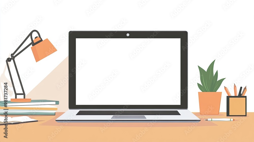 a minimalist laptop with a blank screen a minimalist laptop with a blank screen