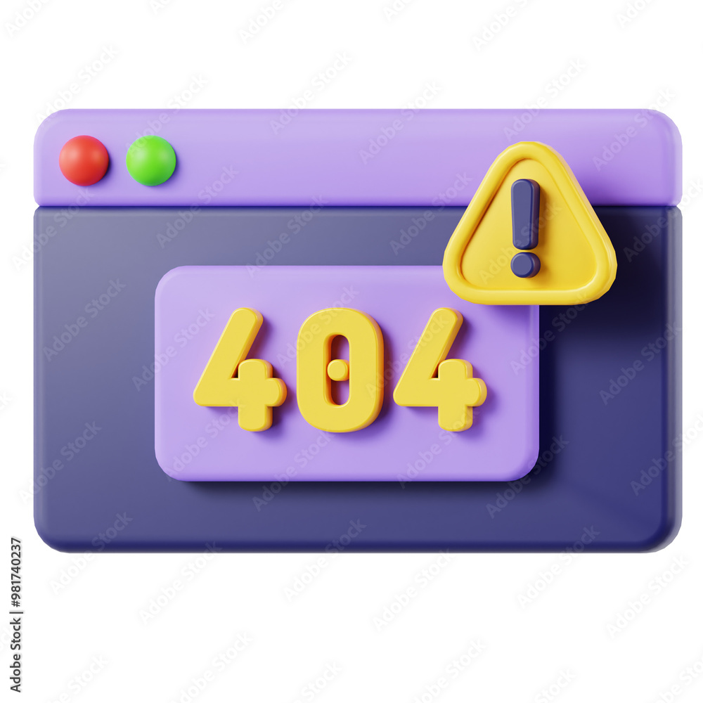 Error 404 3D Icon