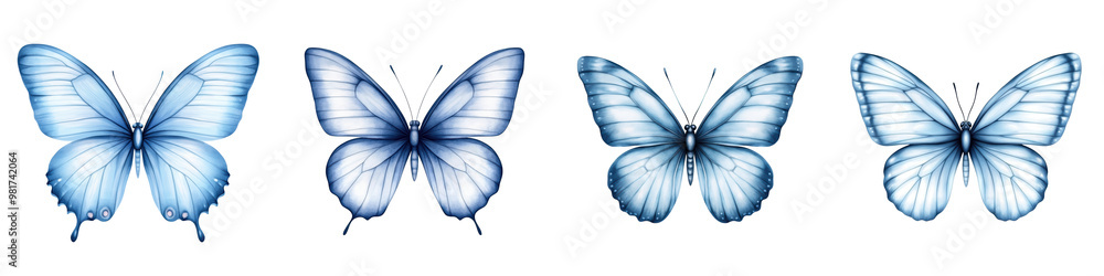 A collection of beautiful blue butterflies showcasing elegance and nature's artistry in a vibrant display. A collection of beautiful blue butterflies showcasing elegance and nature's artistry in a vibrant display.
