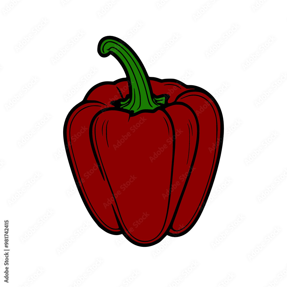 fresh red pepper vegetable isolated icon fresh red pepper vegetable isolated icon