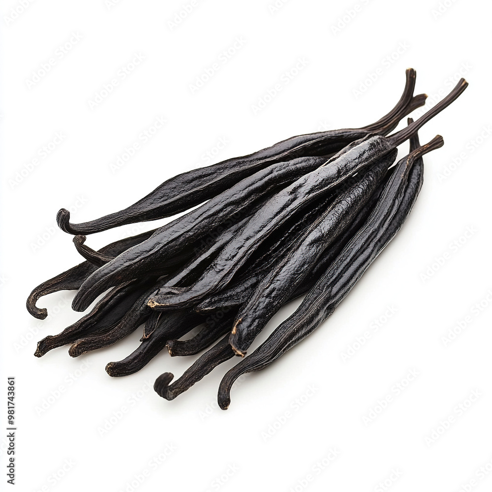 vanilla beans isolated on a white background vanilla beans isolated on a white background