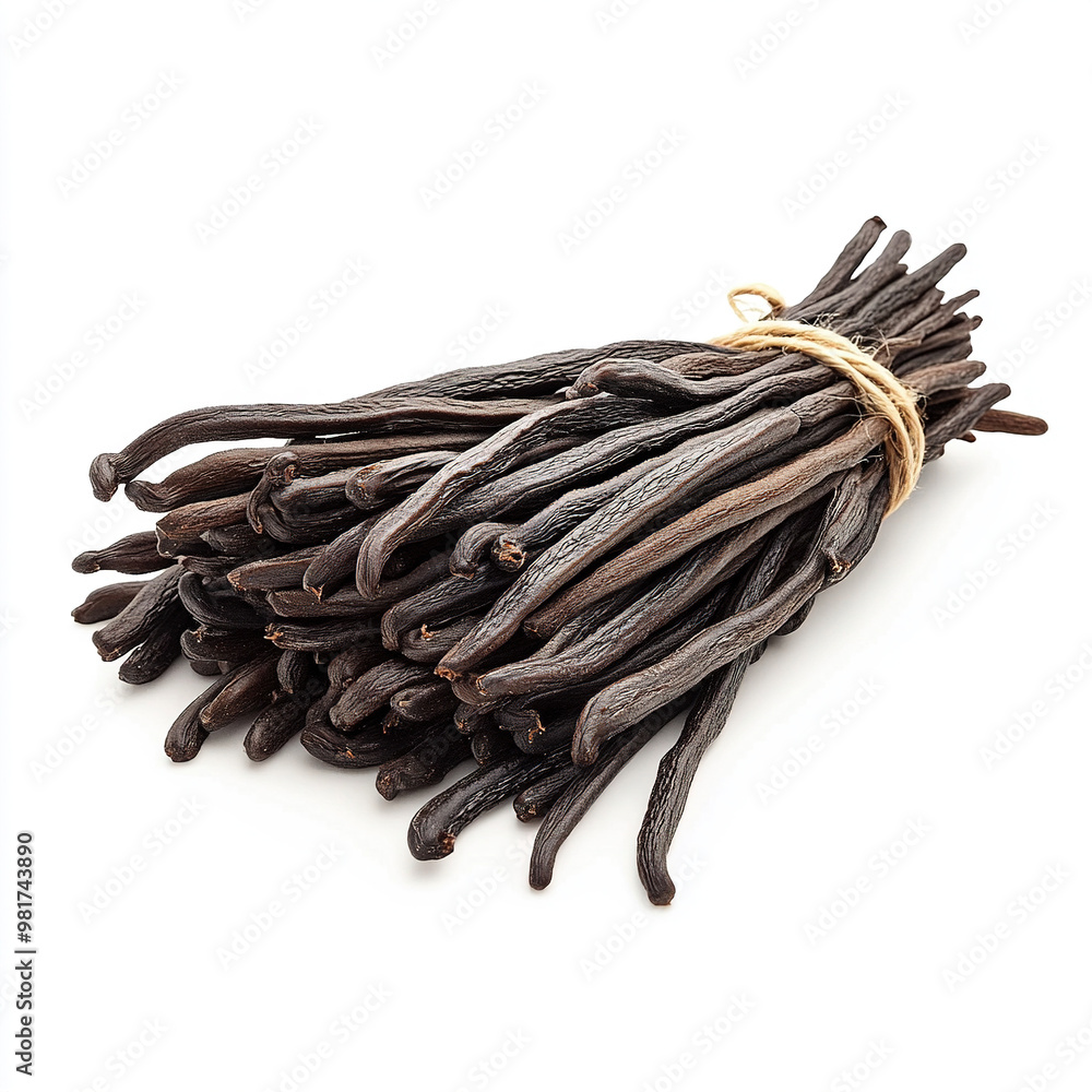 vanilla beans isolated on a white background vanilla beans isolated on a white background
