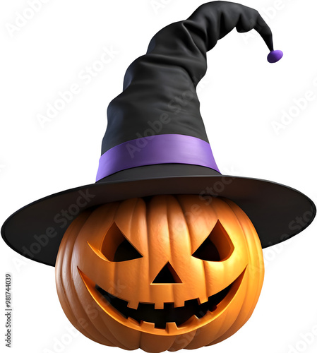 halloween pumpkin with hat