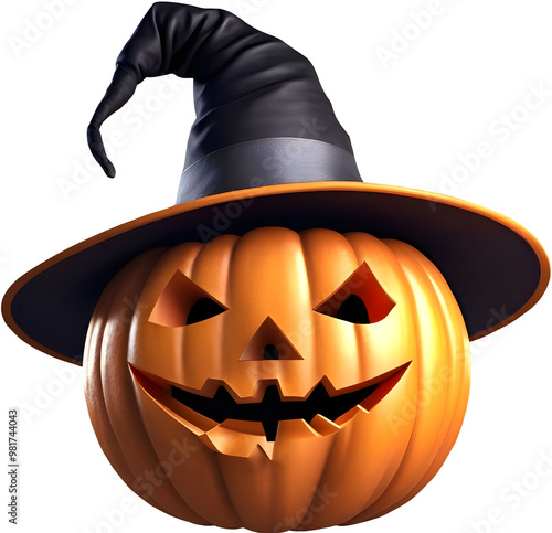 halloween pumpkin with hat