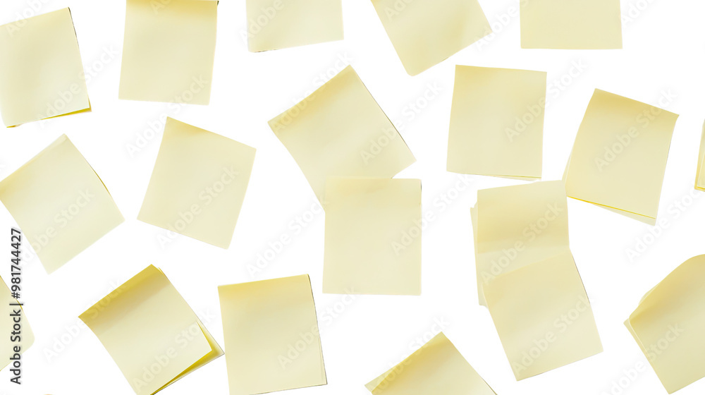 sticky notes on a white transparent background sticky notes on a white transparent background
