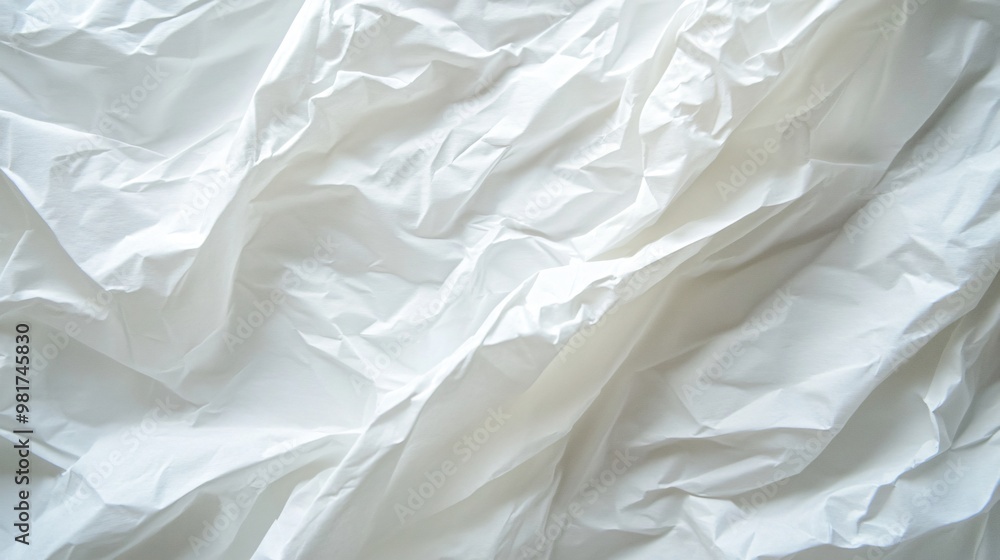 Abstract White Crumpled Fabric Background. Abstract White Crumpled Fabric Background.