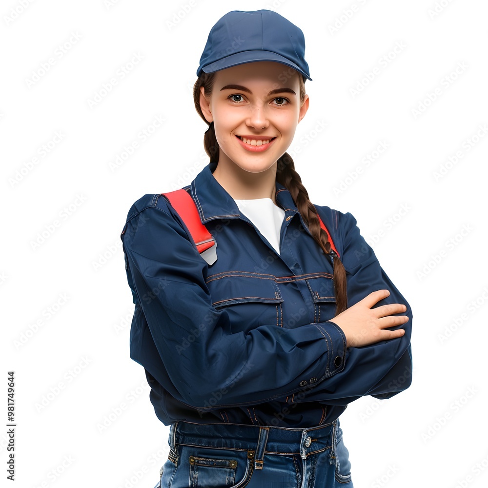 female worker with arms crossed female worker with arms crossed