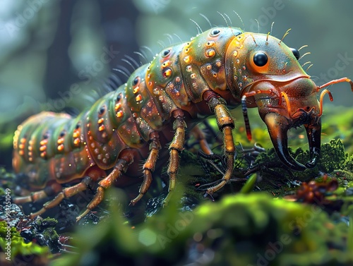 Close Up of a Detailed and Realistic 3D Rendered Insect