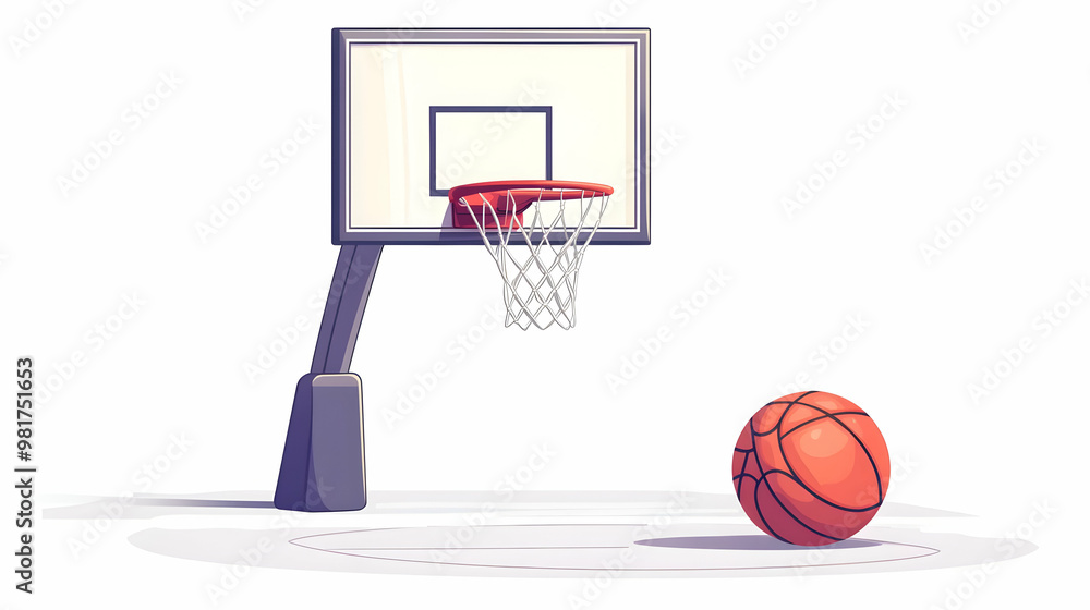 A vibrant basketball scene featuring a hoop and ball, perfect for sports-themed design and illustration. Ideal for sports enthusiasts. A vibrant basketball scene featuring a hoop and ball, perfect for sports-themed design and illustration. Ideal for sports enthusiasts.