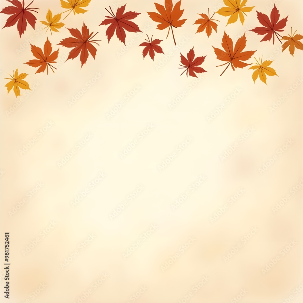 autumn leaves Colorful frame background. Generative ai autumn leaves Colorful frame background. Generative ai