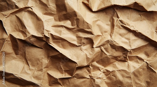Wallpaper Mural Close-up of a crumpled brown paper texture. Torontodigital.ca
