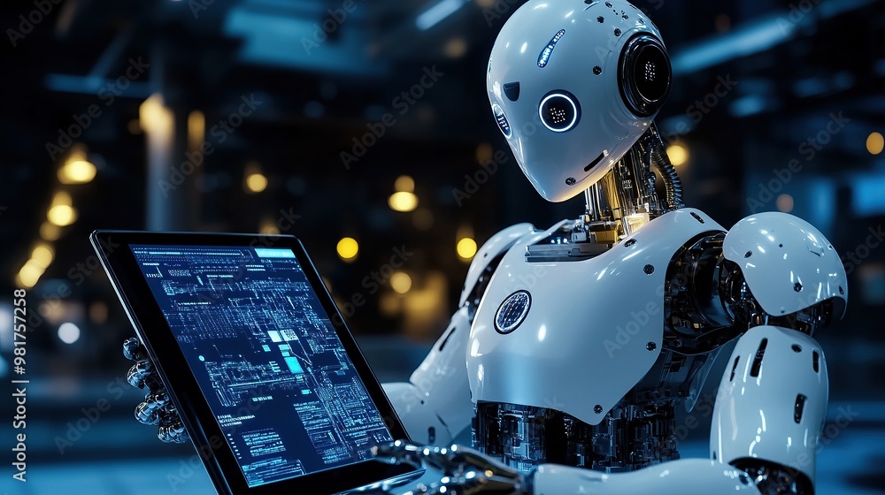 Fototapeta premium Advanced Robotics Managing Industrial Systems