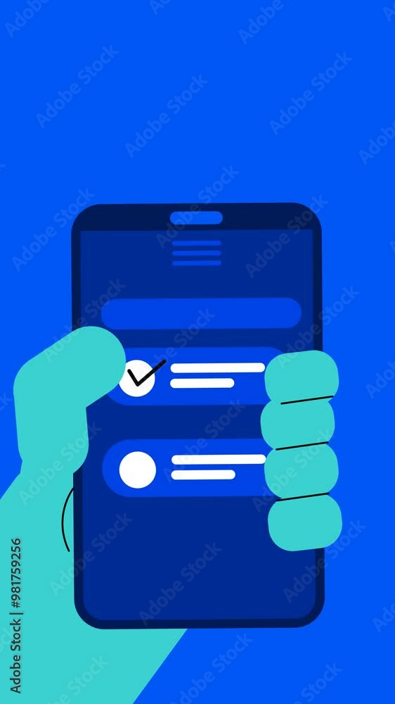 2d animation of checking to do list in scheduling application on smartphone 2d animation of checking to do list in scheduling application on smartphone