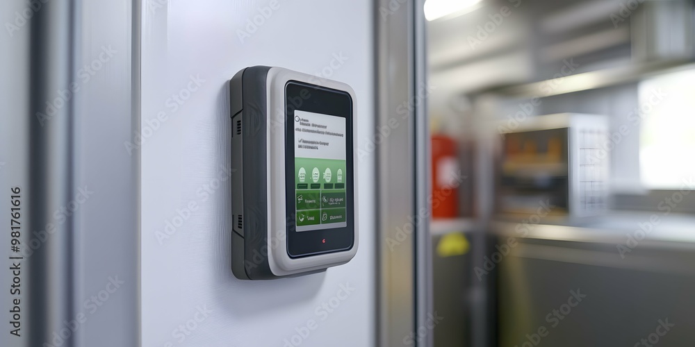 A close-up of digital sensors tracking food safety in a commercial kitchen, highlighting tech-enhanced food hygiene and modern safety monitoring systems.
A close-up of digital sensors tracking food safety in a commercial kitchen, highlighting tech-enhanced food hygiene and modern safety monitoring systems.