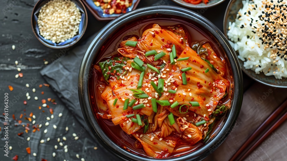 Korean food, kimchi on bowl Korean food, kimchi on bowl