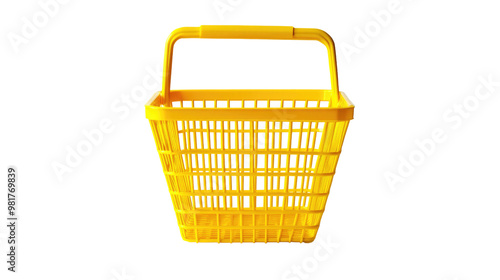 shopping basket on a white transparent background photo