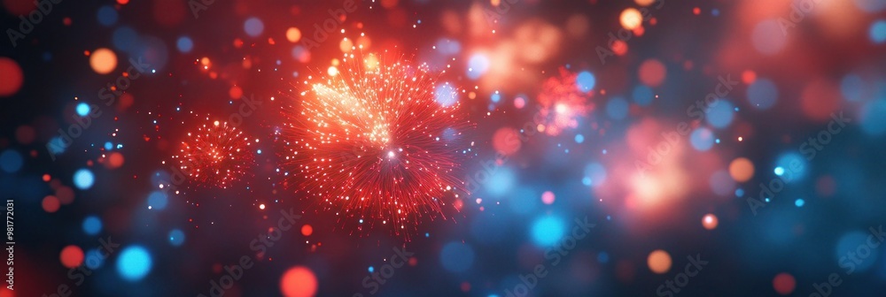 Fireworks Display in the Night Sky Fireworks Display in the Night Sky